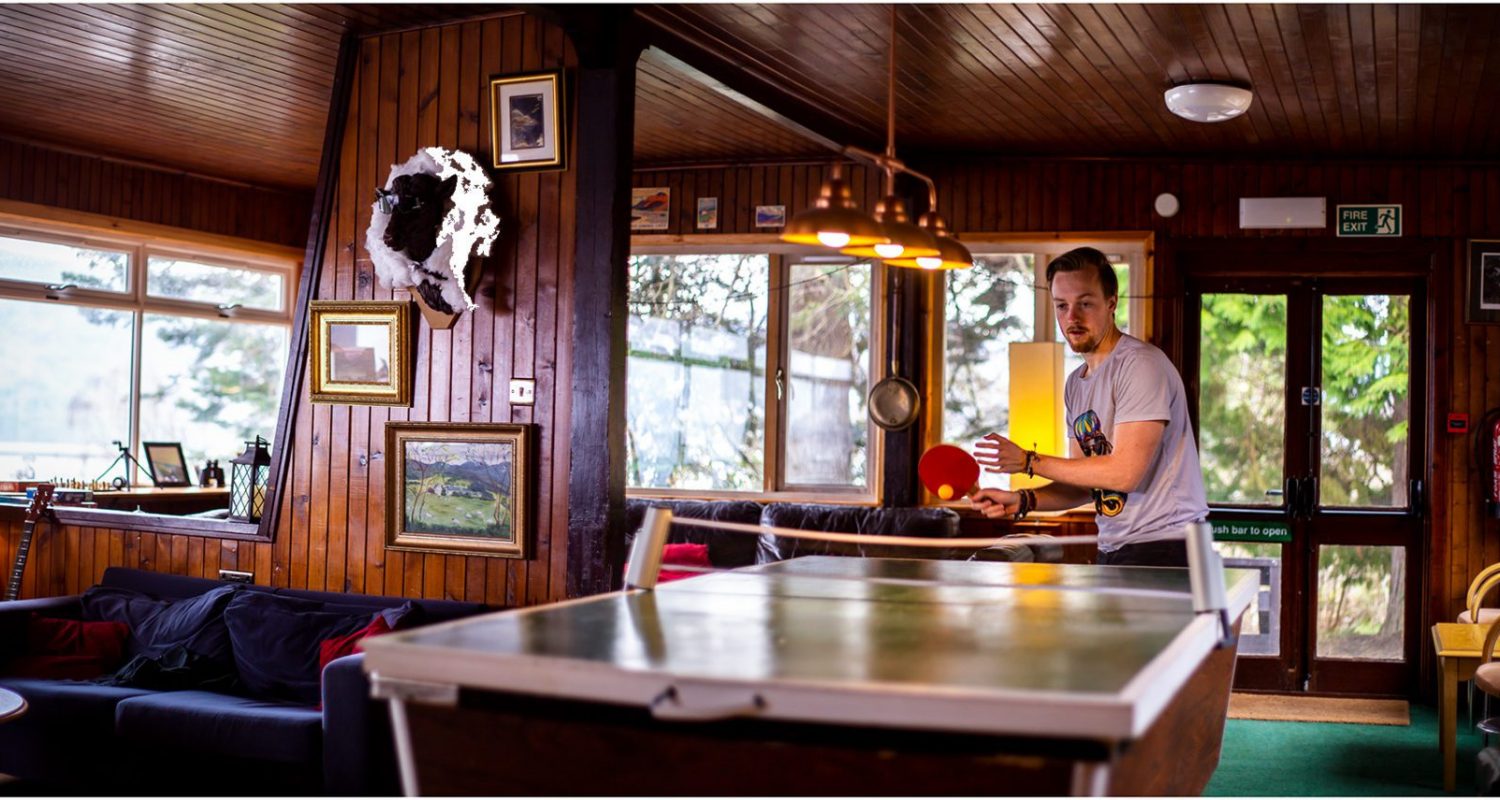 Table Tennis Table of Lochside Hostel