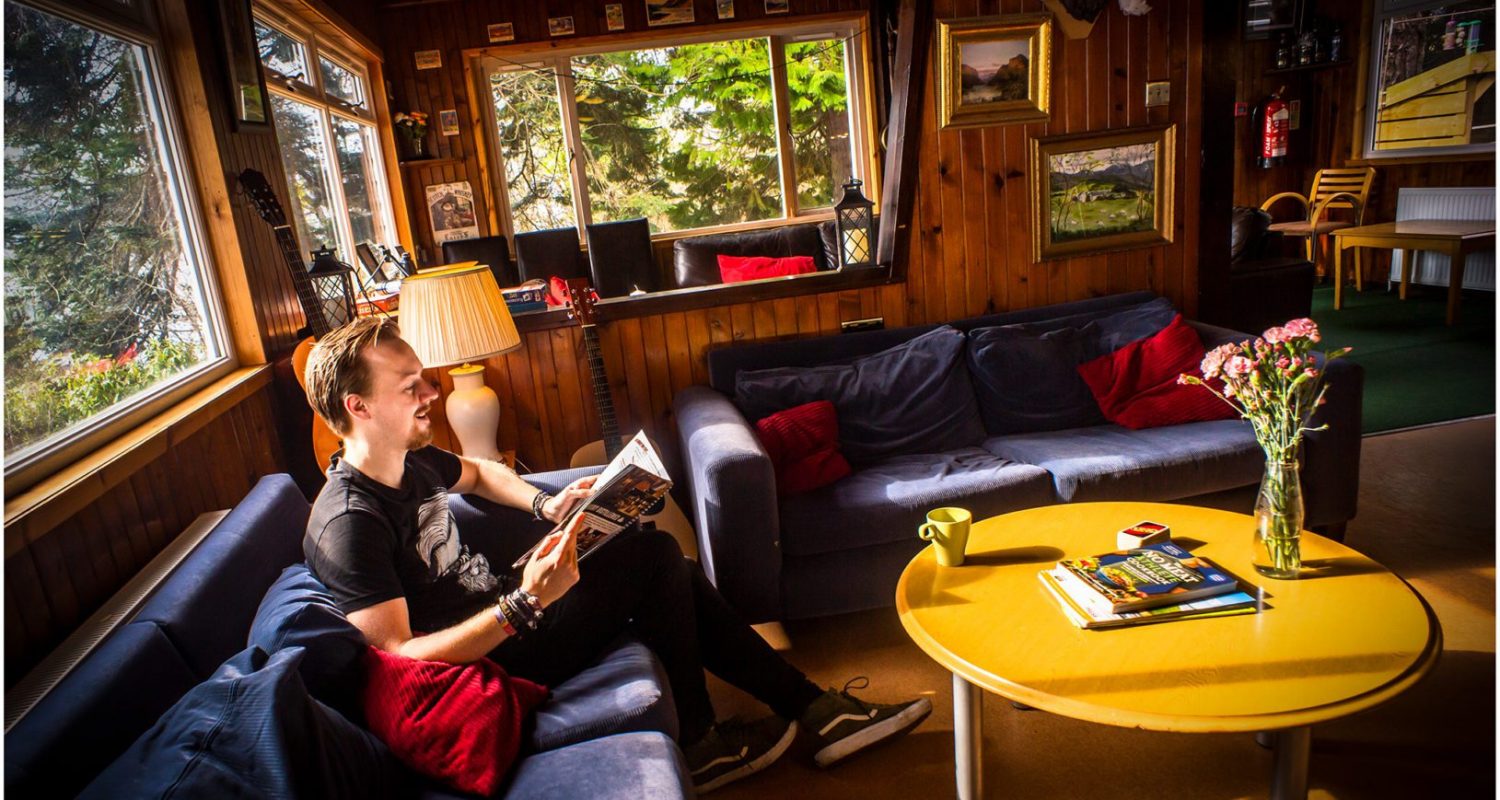 Lounge of Lochside Hostel