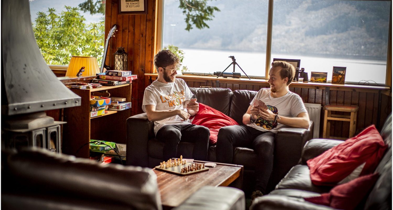 Lounge of Lochside Hostel