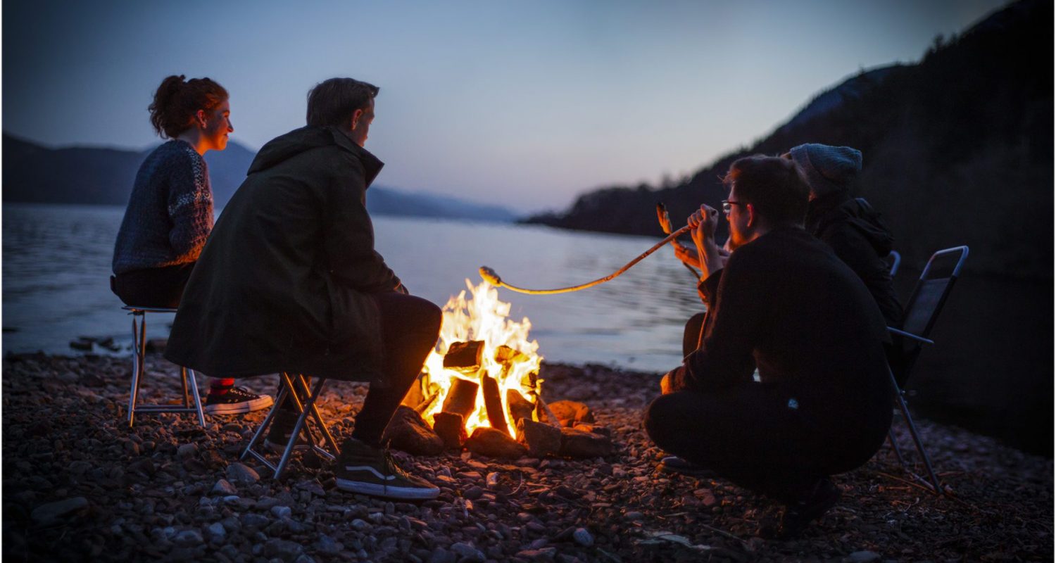 Bonfire at Lochside Hostel