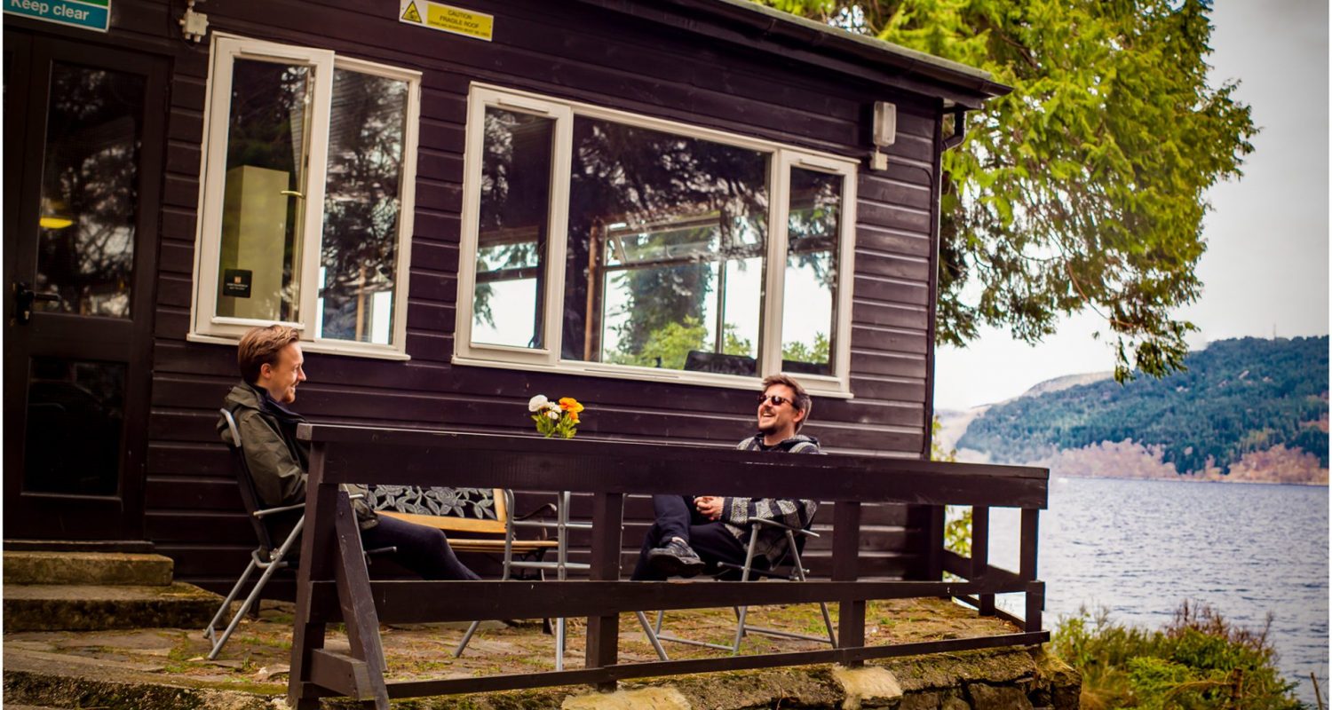 Outside of Lounge at Lochside hostel