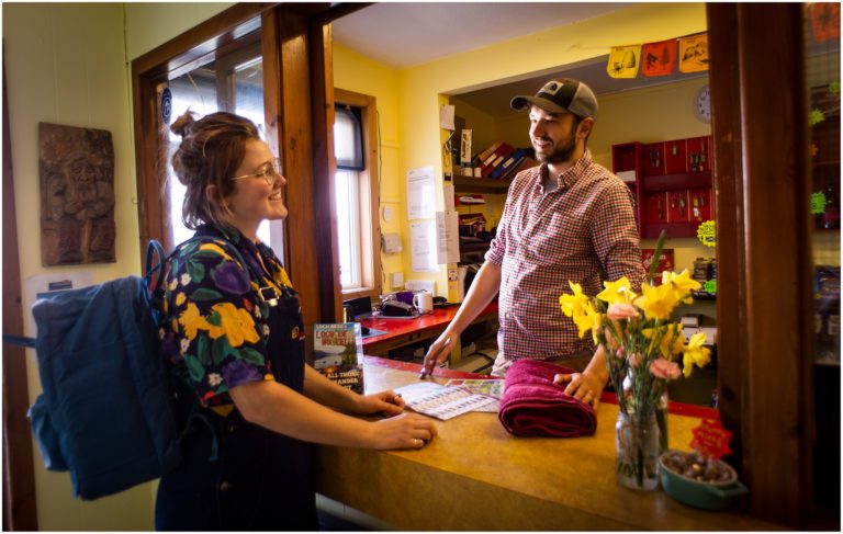 Reception of Lochside Hostel