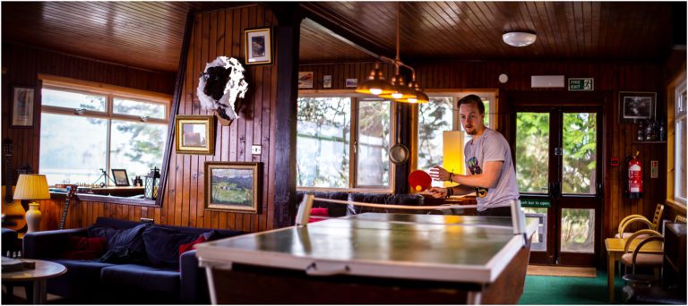 Table Tennis Table of Lochside Hostel