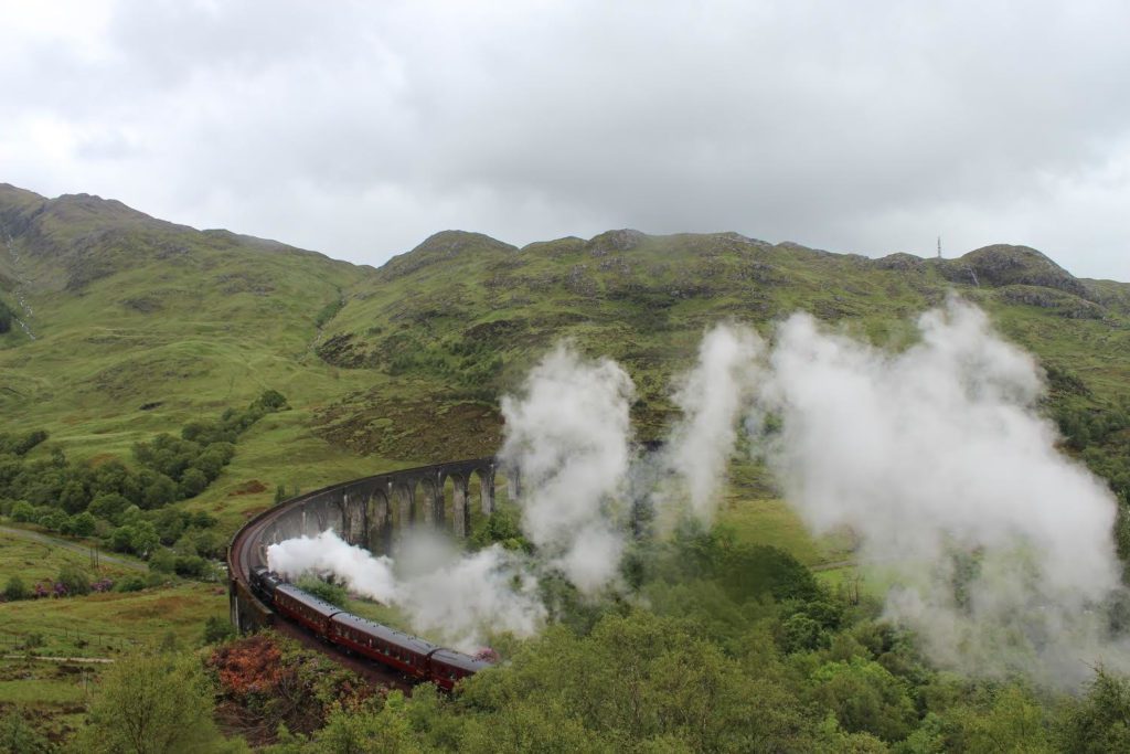 Jacobite Train Crossing Glenfinnan Viaduct