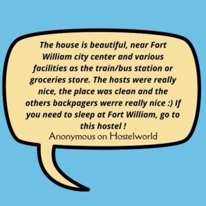 Fort William Backpackers Review