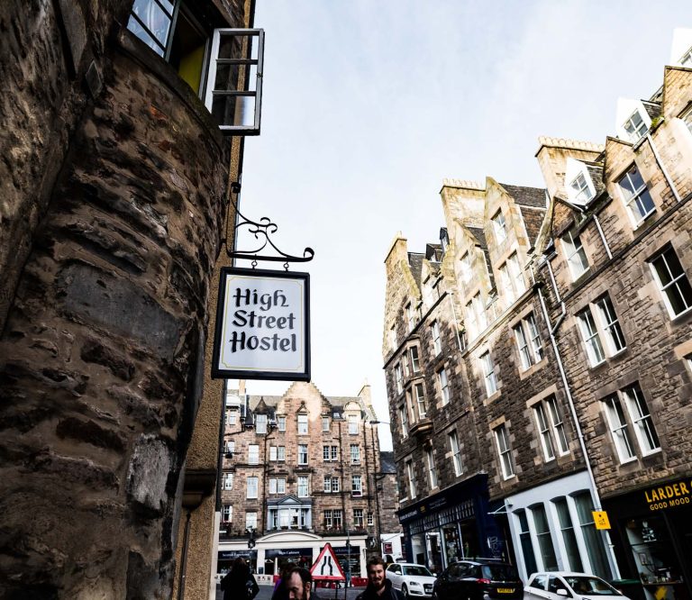 High Street Hostel Sign