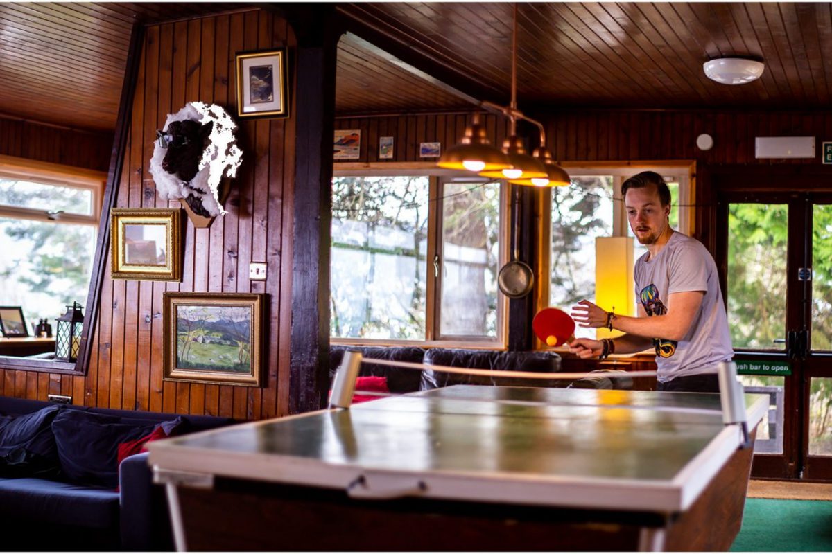 Table Tennis Table of Lochside Hostel