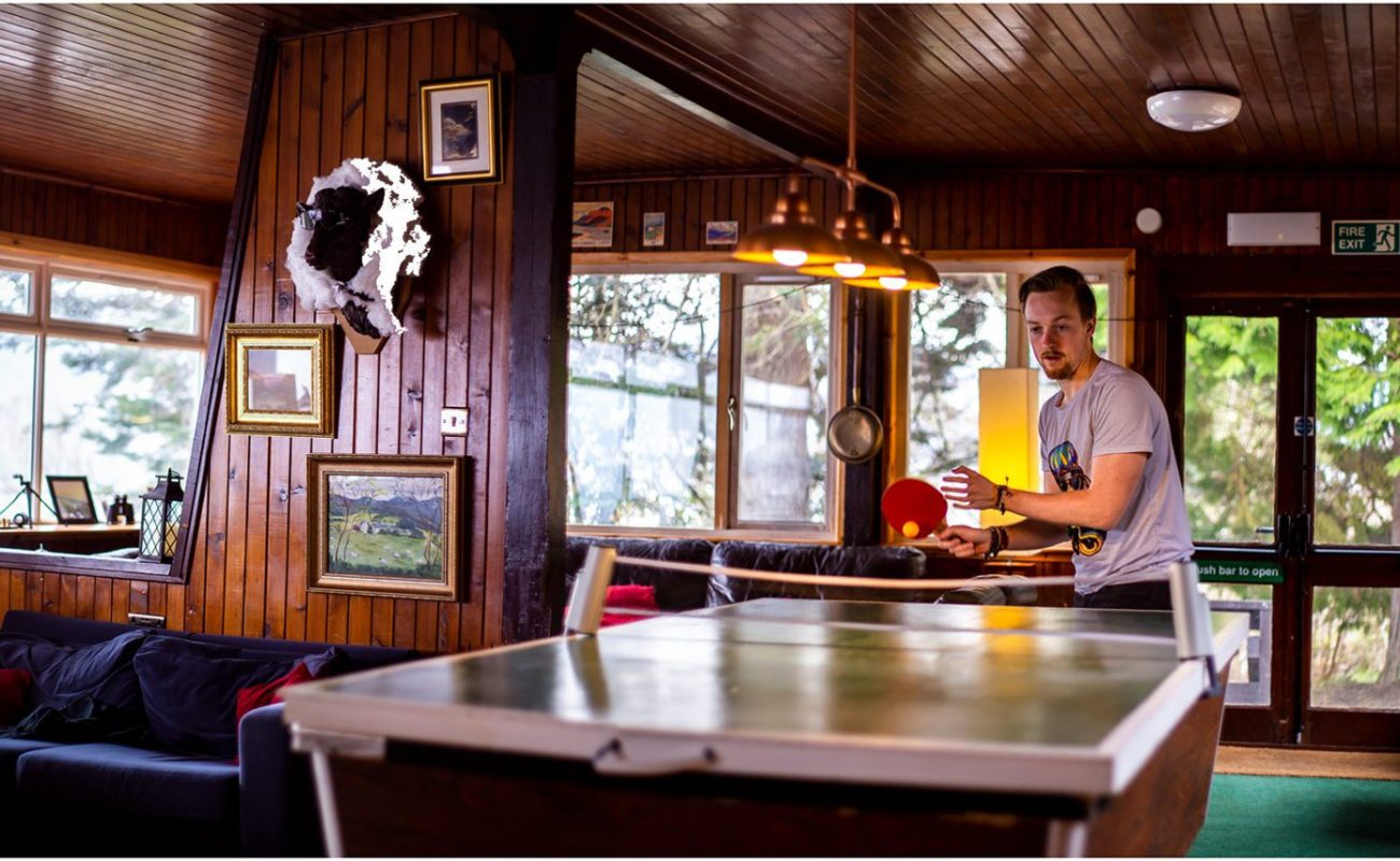 Table Tennis Table of Lochside Hostel