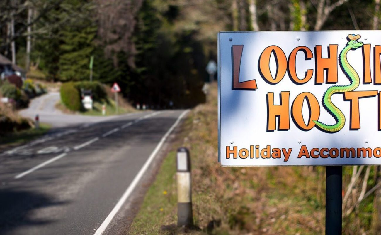 Lochside Hostel Sign